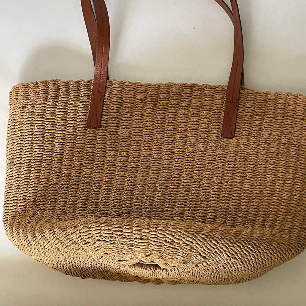 J.Crew Woven Straw Market Tote
